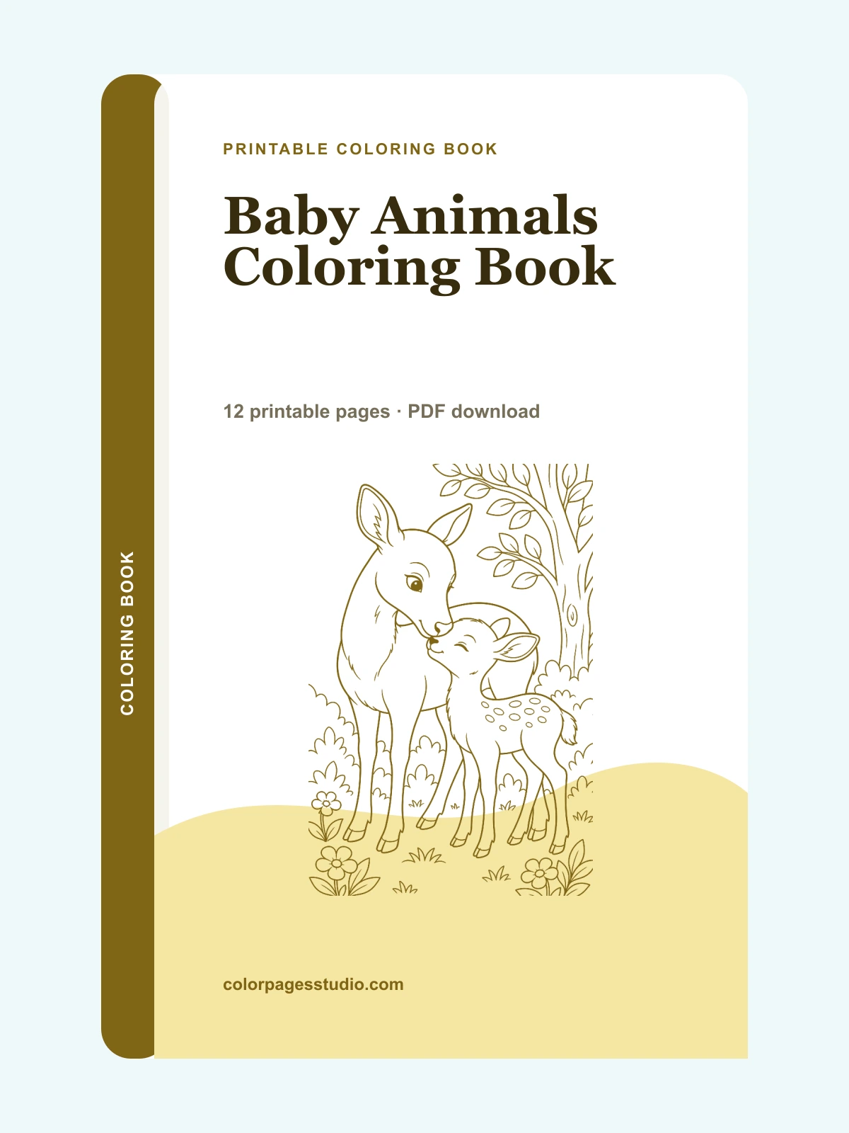 Baby Animals Coloring Book cover