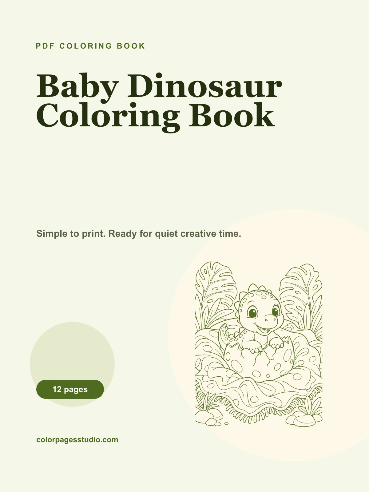 Baby Dinosaur Coloring Book cover