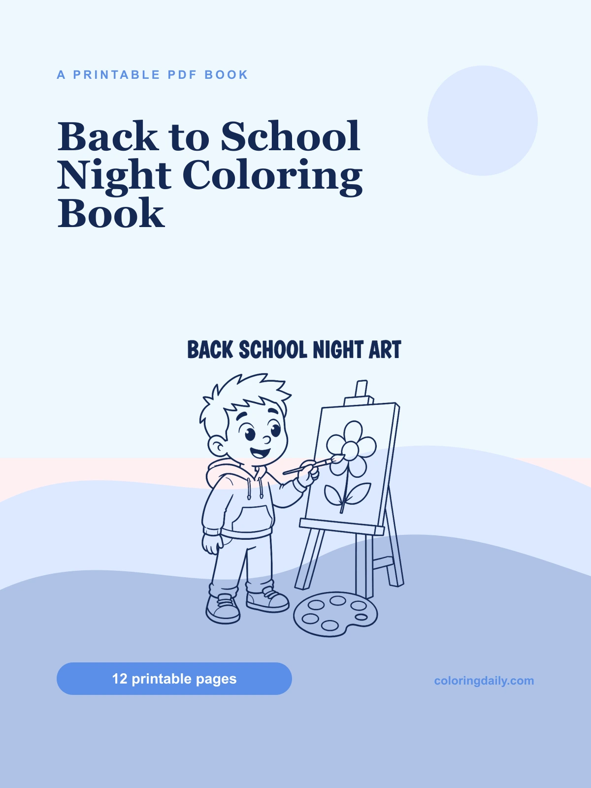 Back to School Night Coloring Book cover