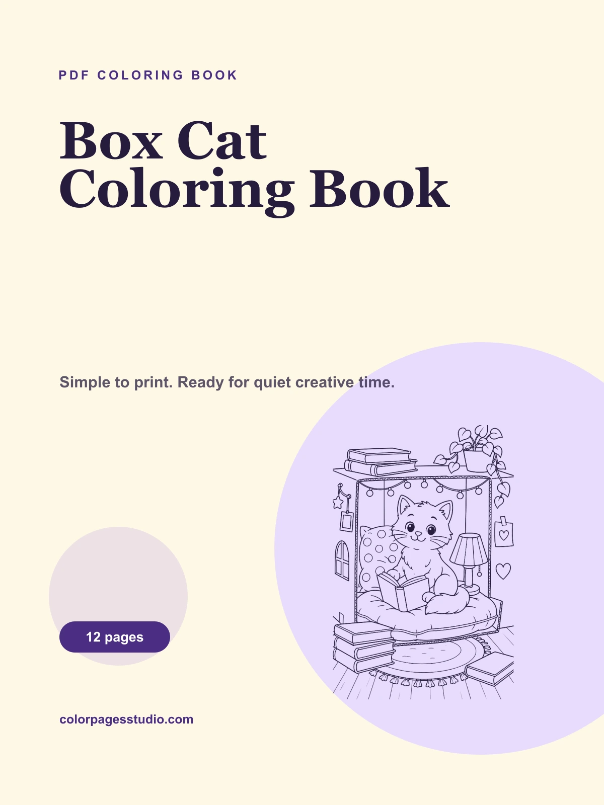 Box Cat Coloring Book cover