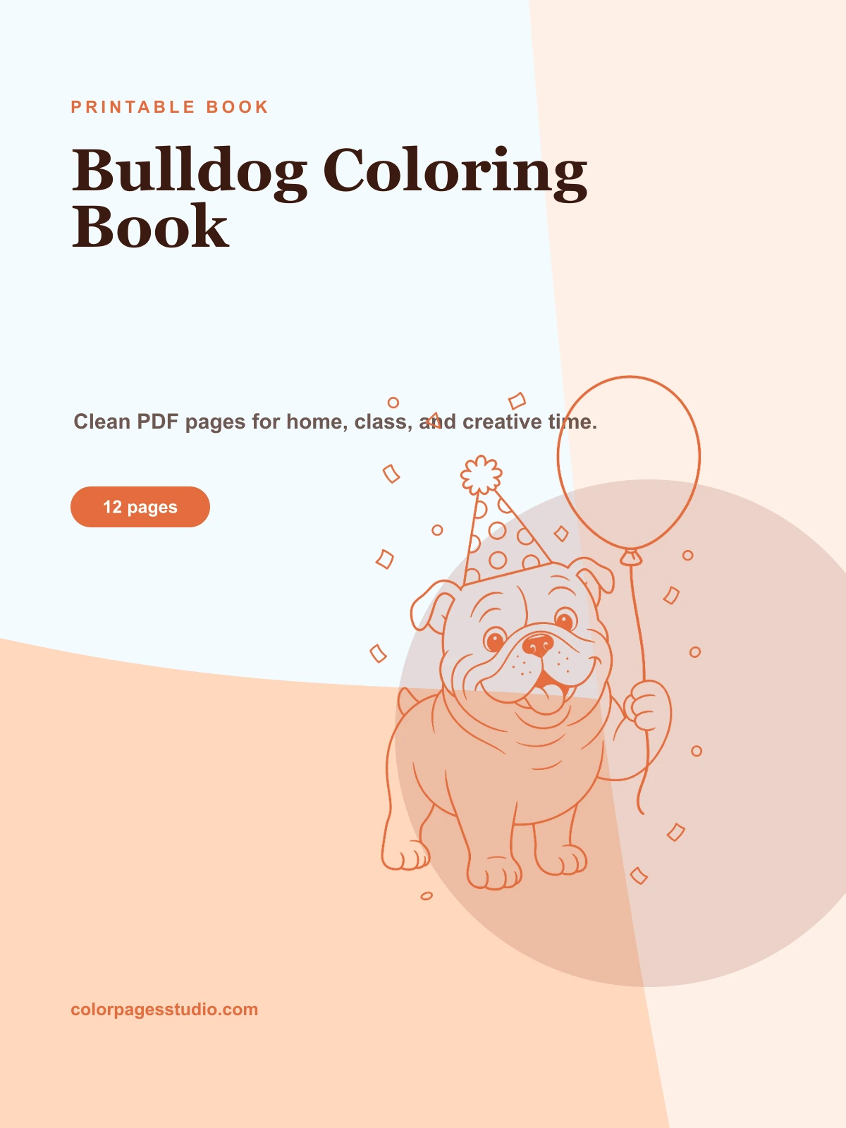 Bulldog Coloring Book cover