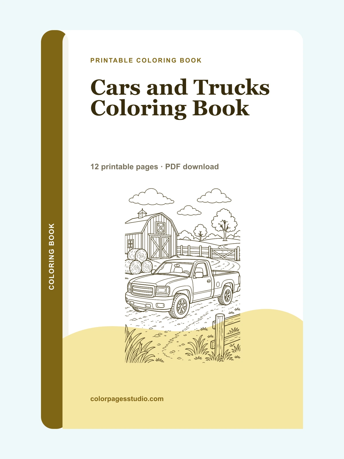 Cars and Trucks Coloring Book cover