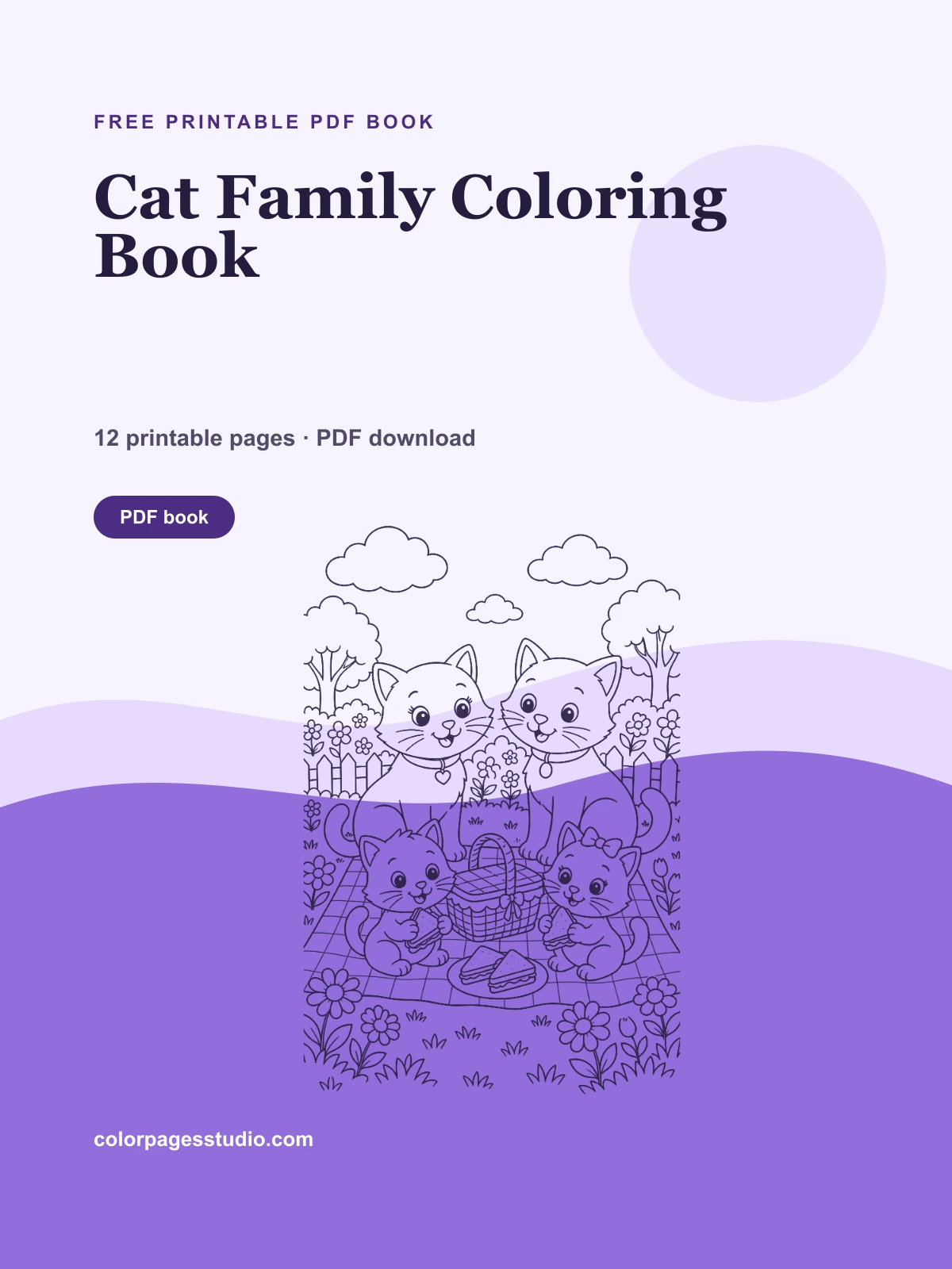 Cat Family Coloring Book cover
