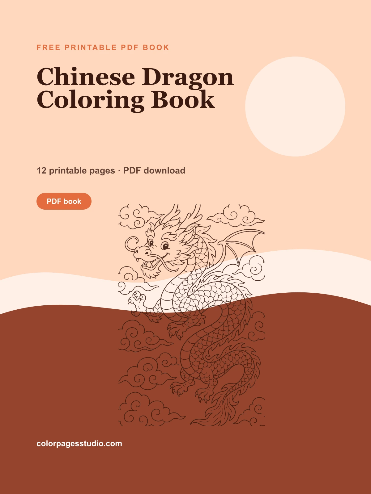 Chinese Dragon Coloring Book cover