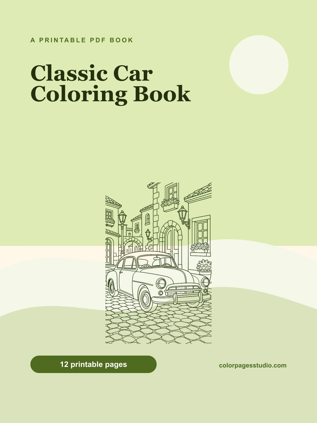 Classic Car Coloring Book cover