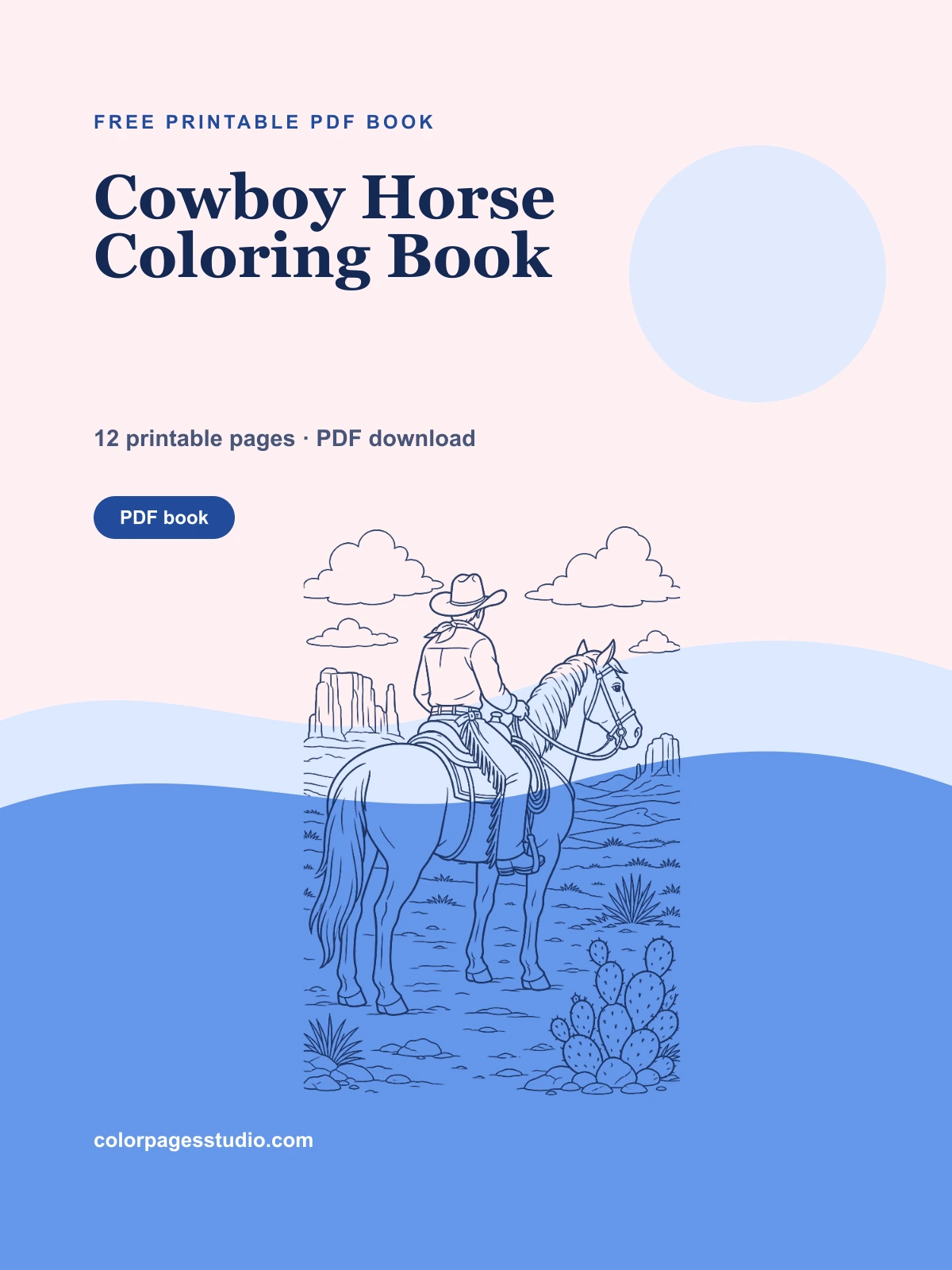 Cowboy Horse Coloring Book cover