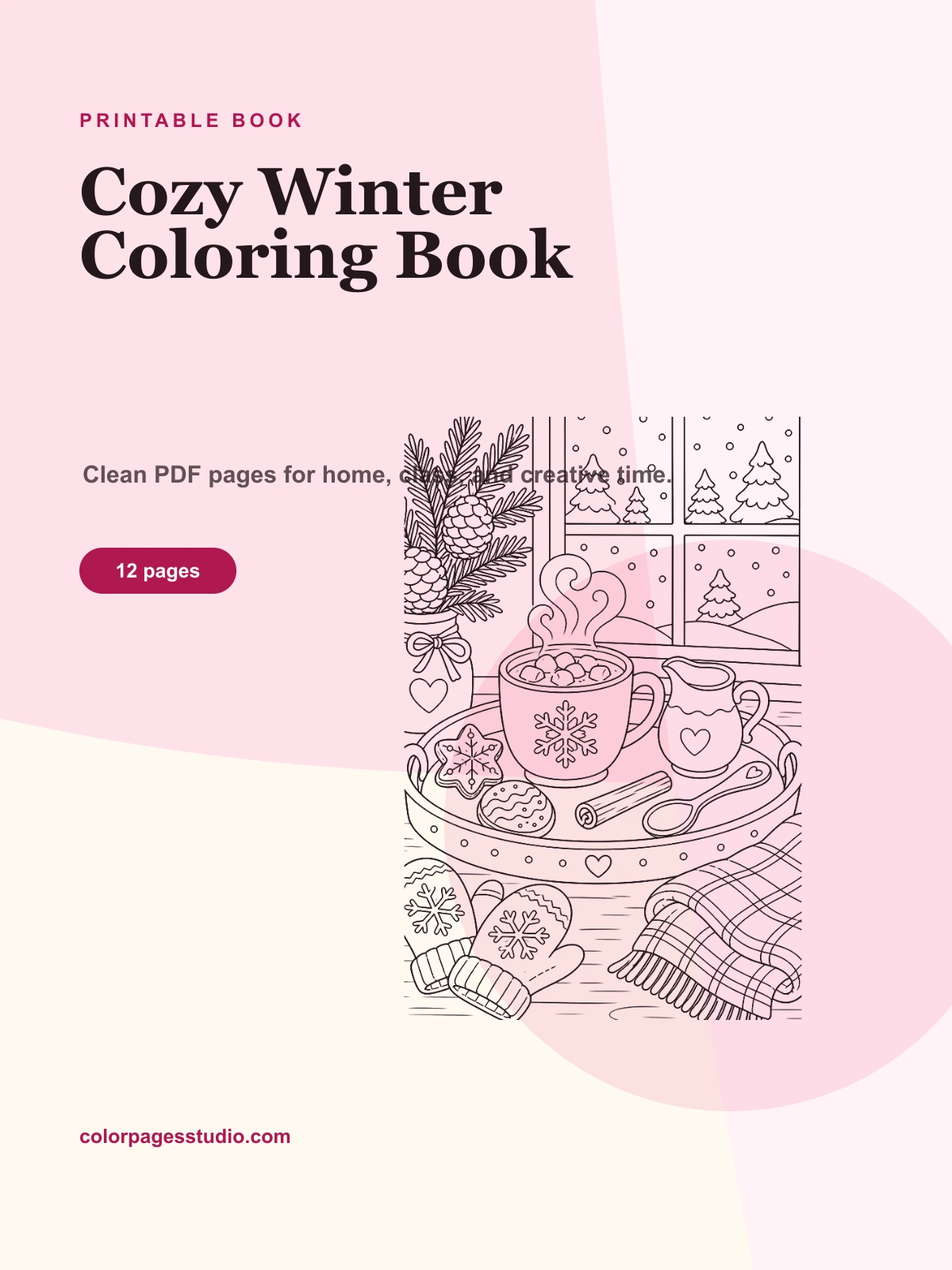 Cozy Winter Coloring Book cover