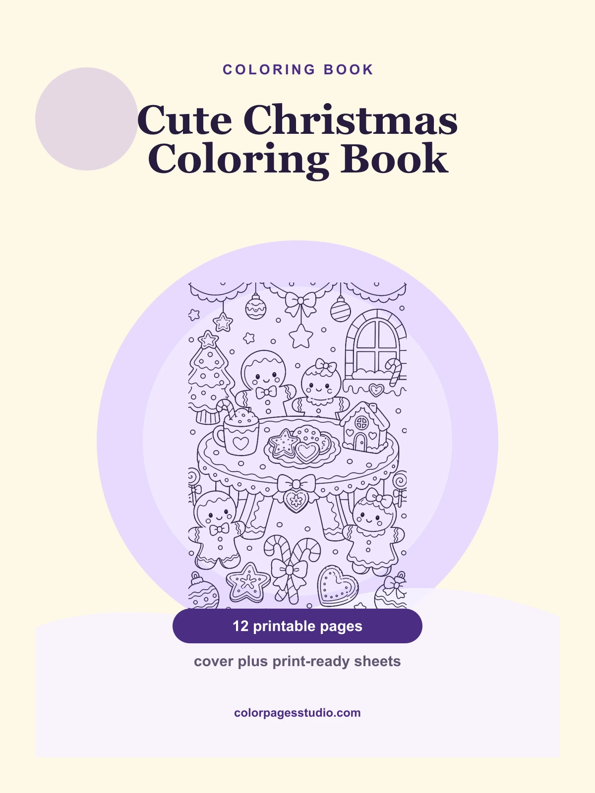Cute Christmas Coloring Book cover