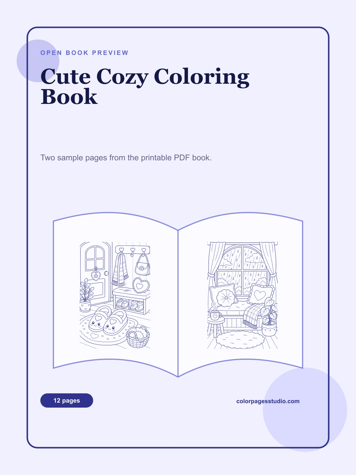 Cute Cozy Coloring Book cover