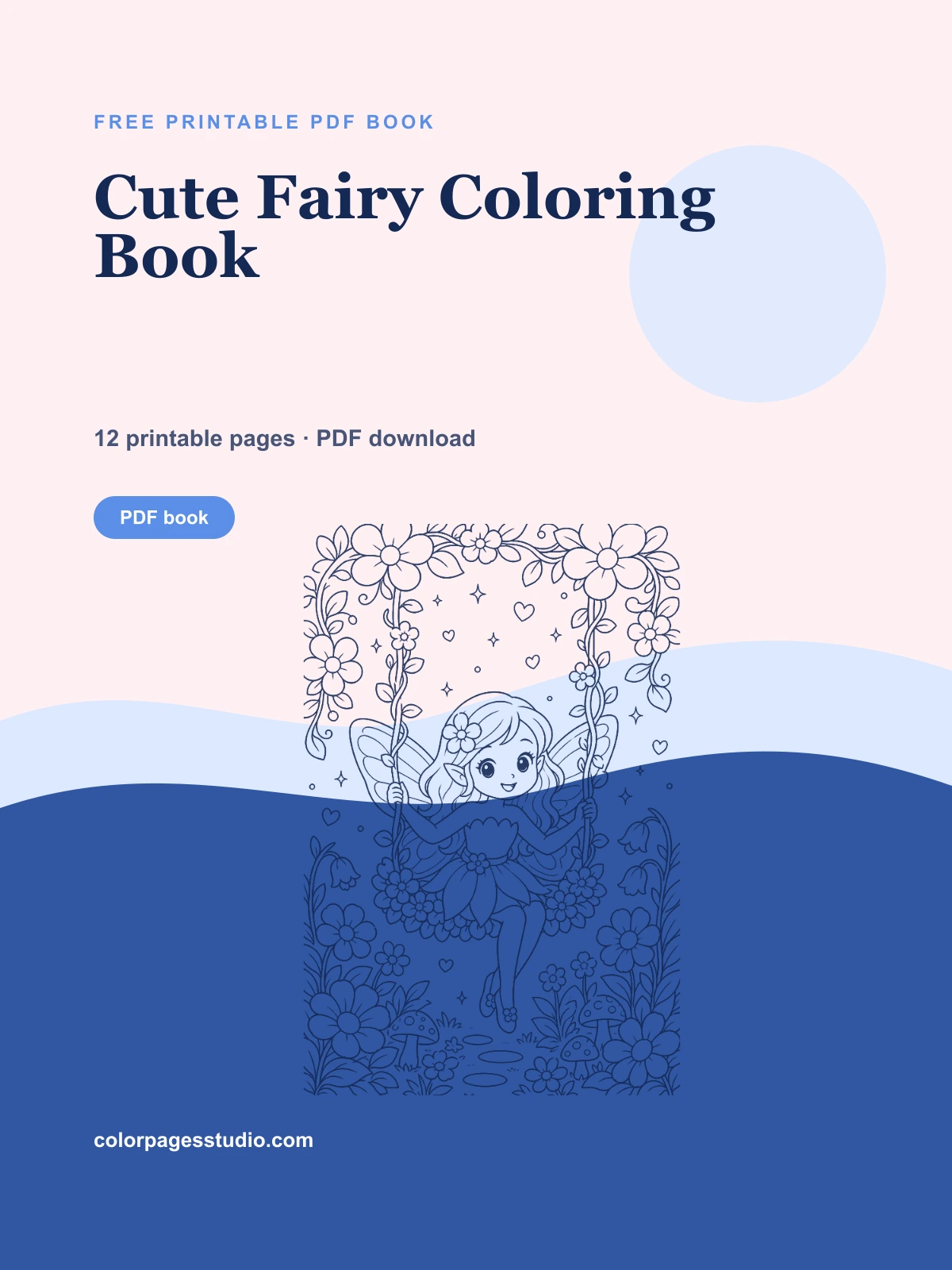 Cute Fairy Coloring Book cover