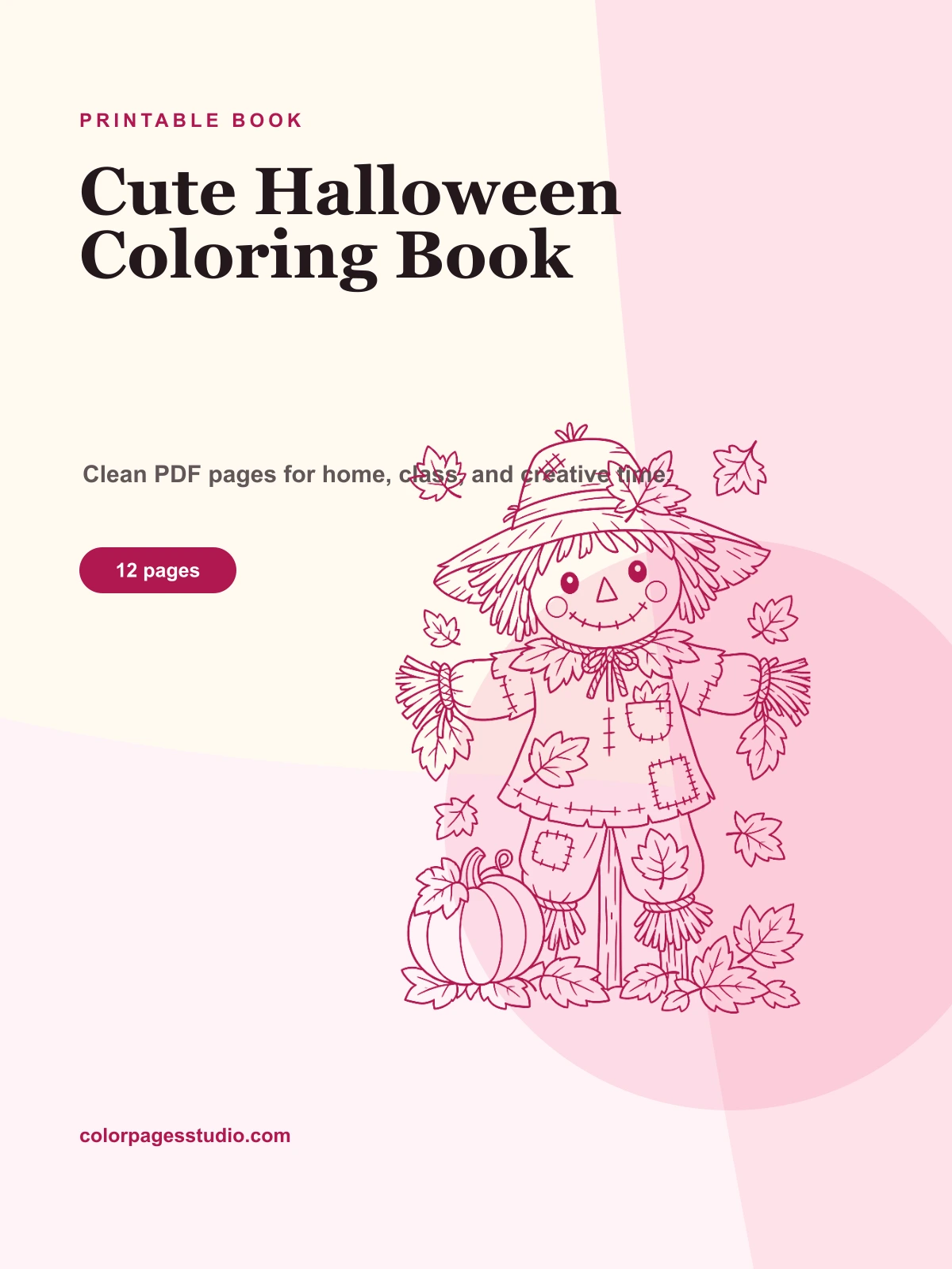 Cute Halloween Coloring Book cover