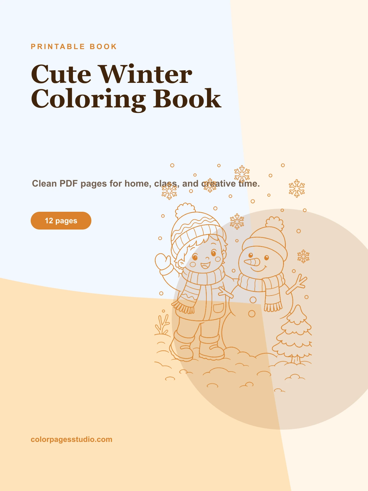 Cute Winter Coloring Book cover