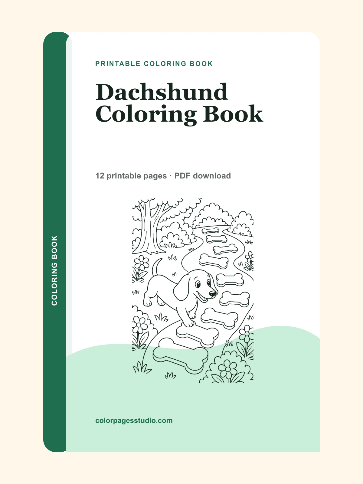 Dachshund Coloring Book cover