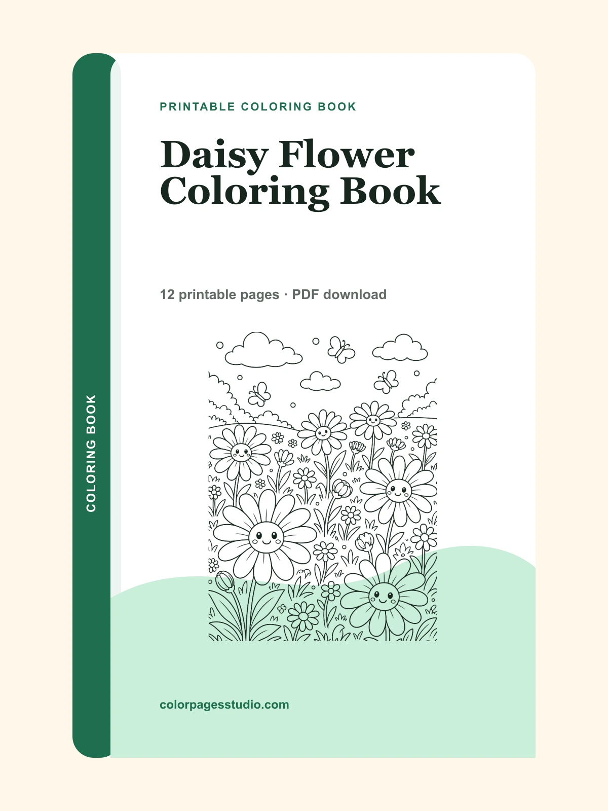 Daisy Flower Coloring Book cover