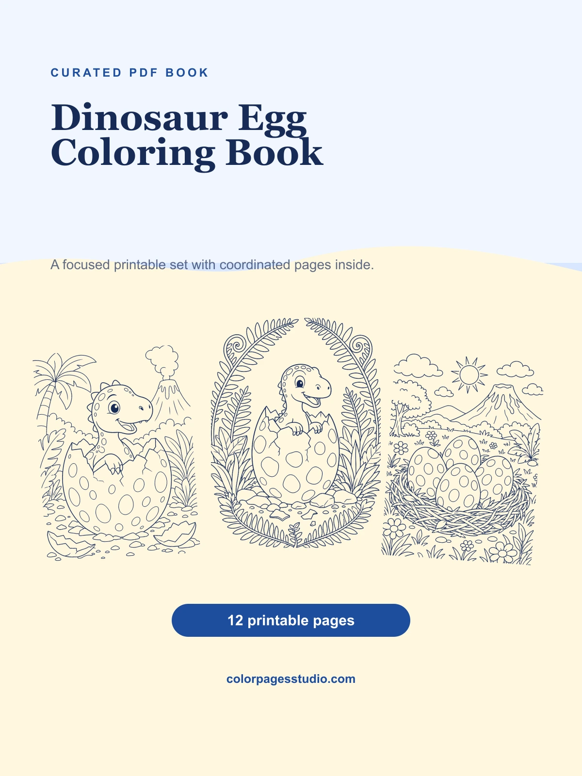 Dinosaur Egg Coloring Book cover