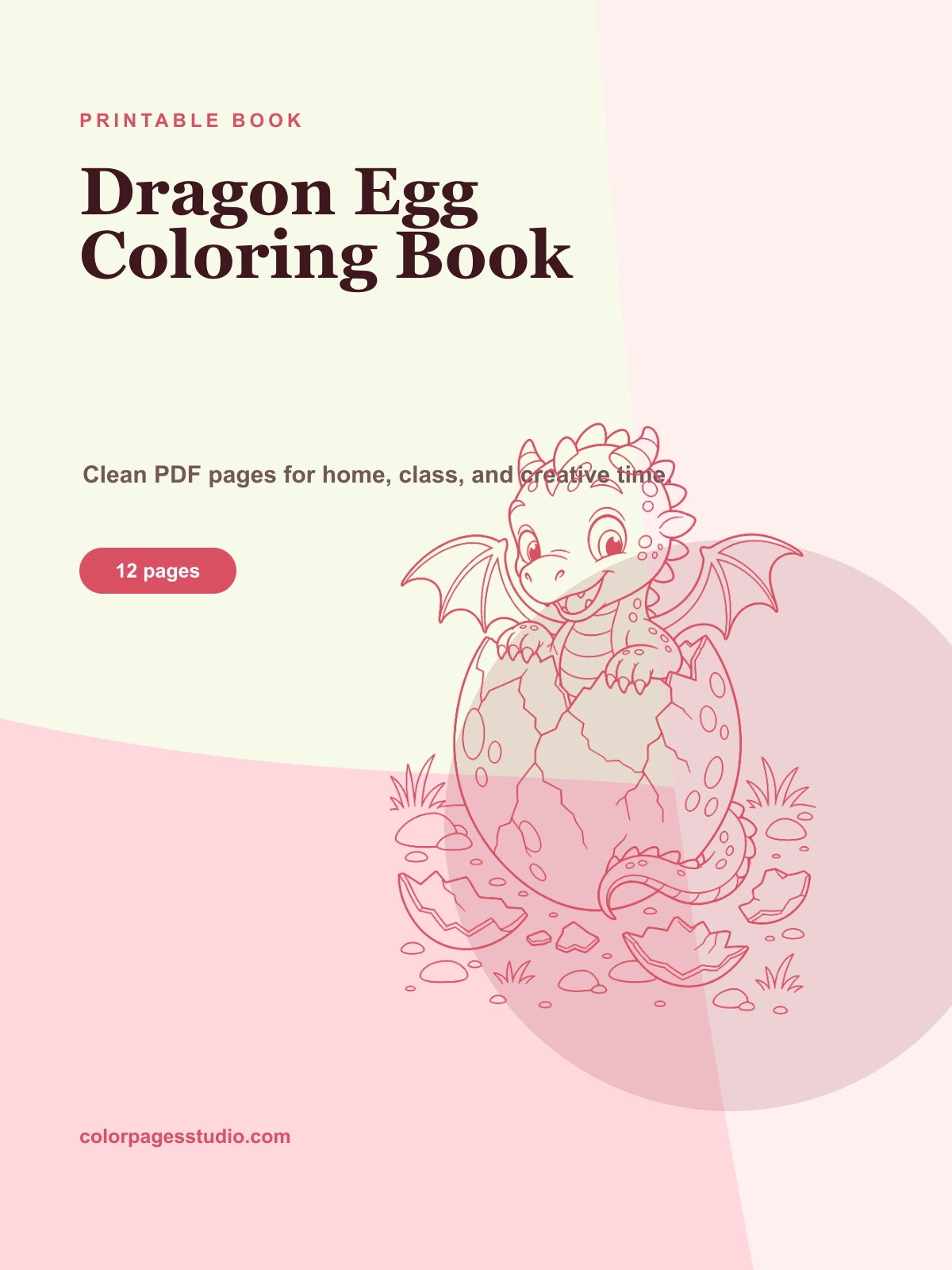 Dragon Egg Coloring Book cover