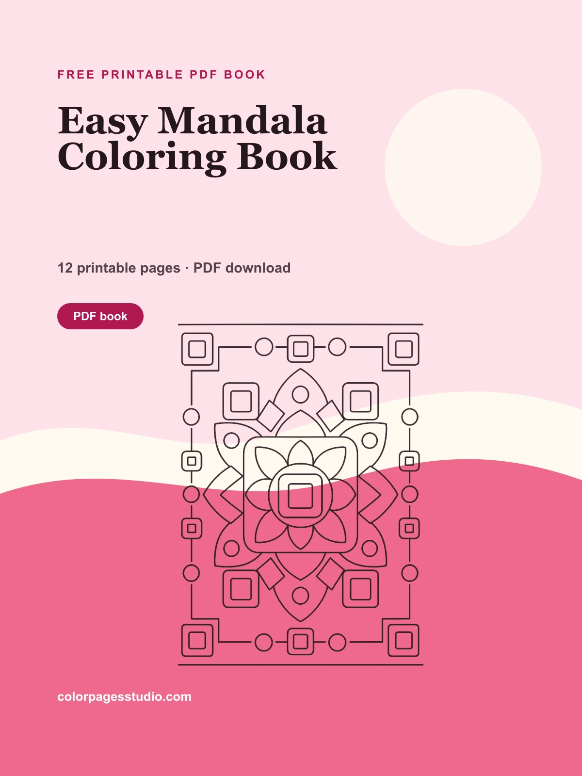 Easy Mandala Coloring Book cover