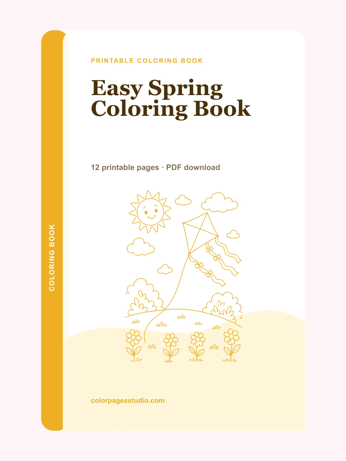 Easy Spring Coloring Book cover