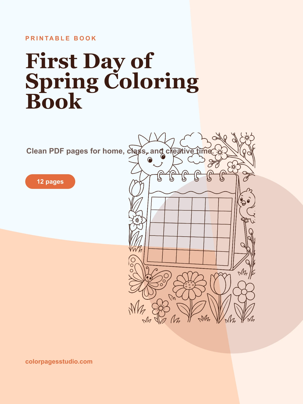 First Day of Spring Coloring Book cover