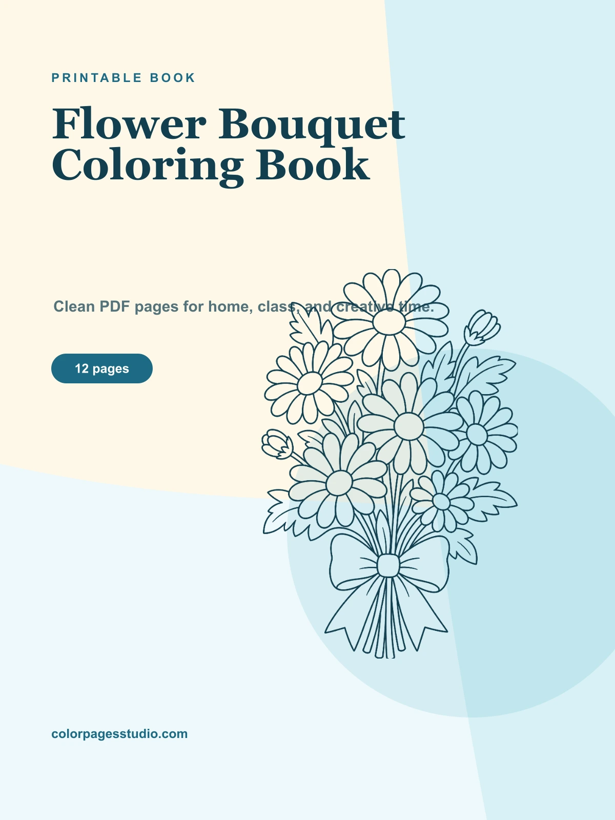 Flower Bouquet Coloring Book cover