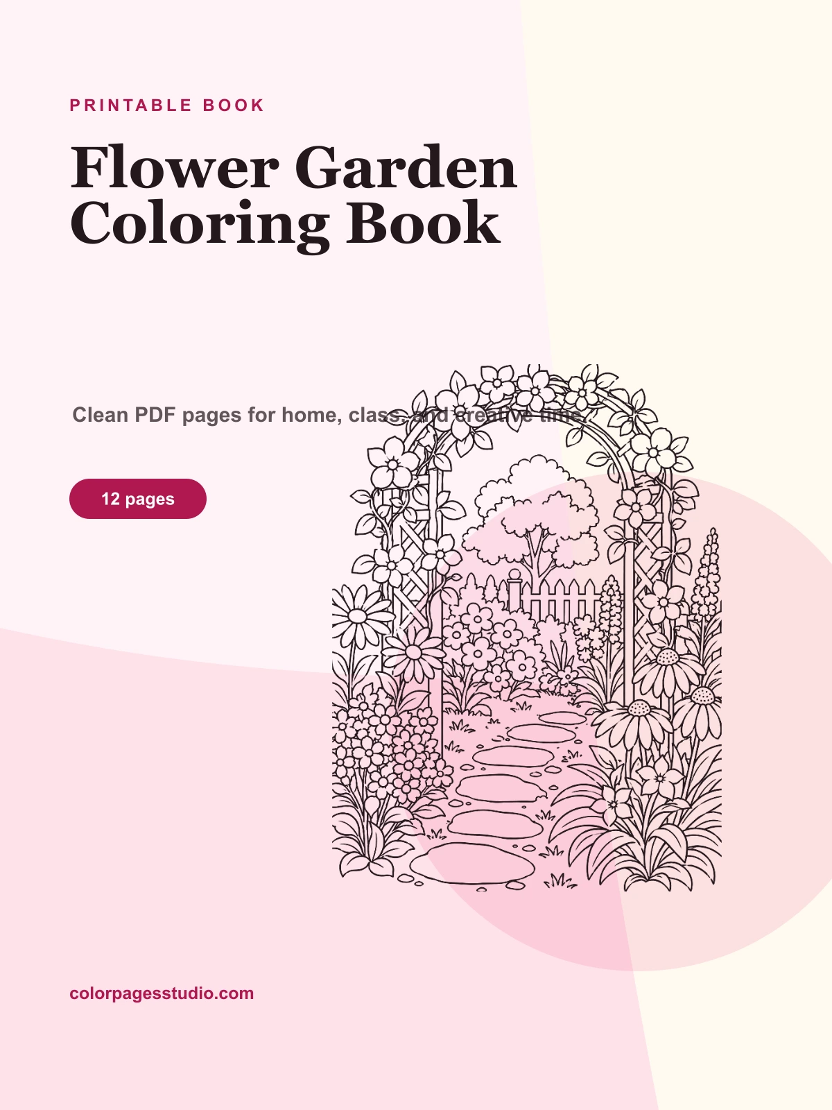 Flower Garden Coloring Book cover