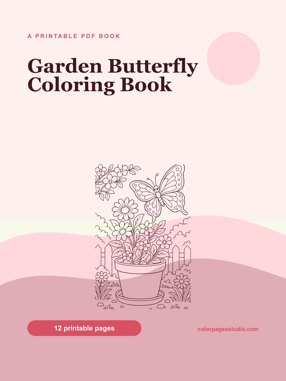 Garden Butterfly Coloring Book cover