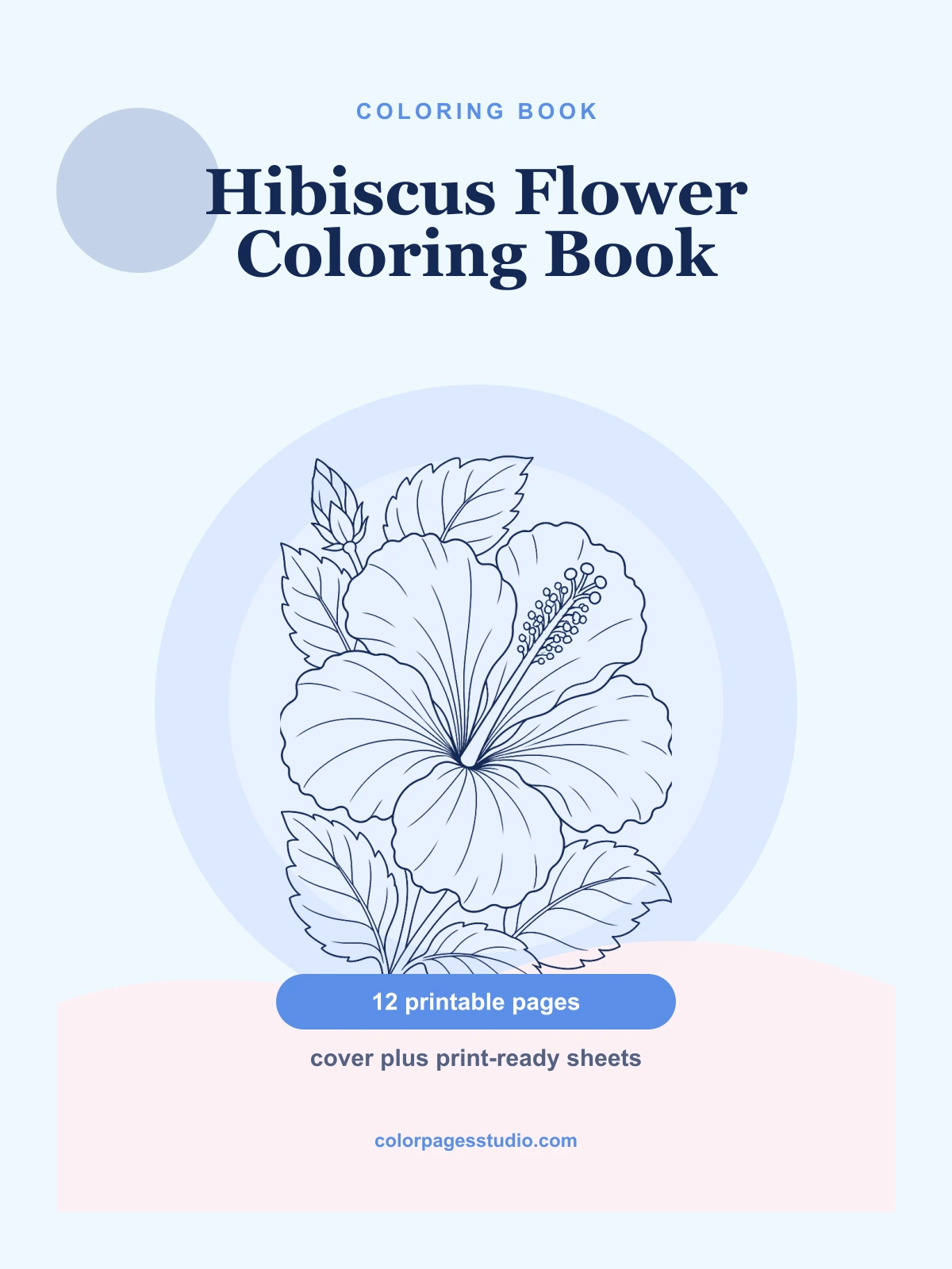 Hibiscus Flower Coloring Book cover