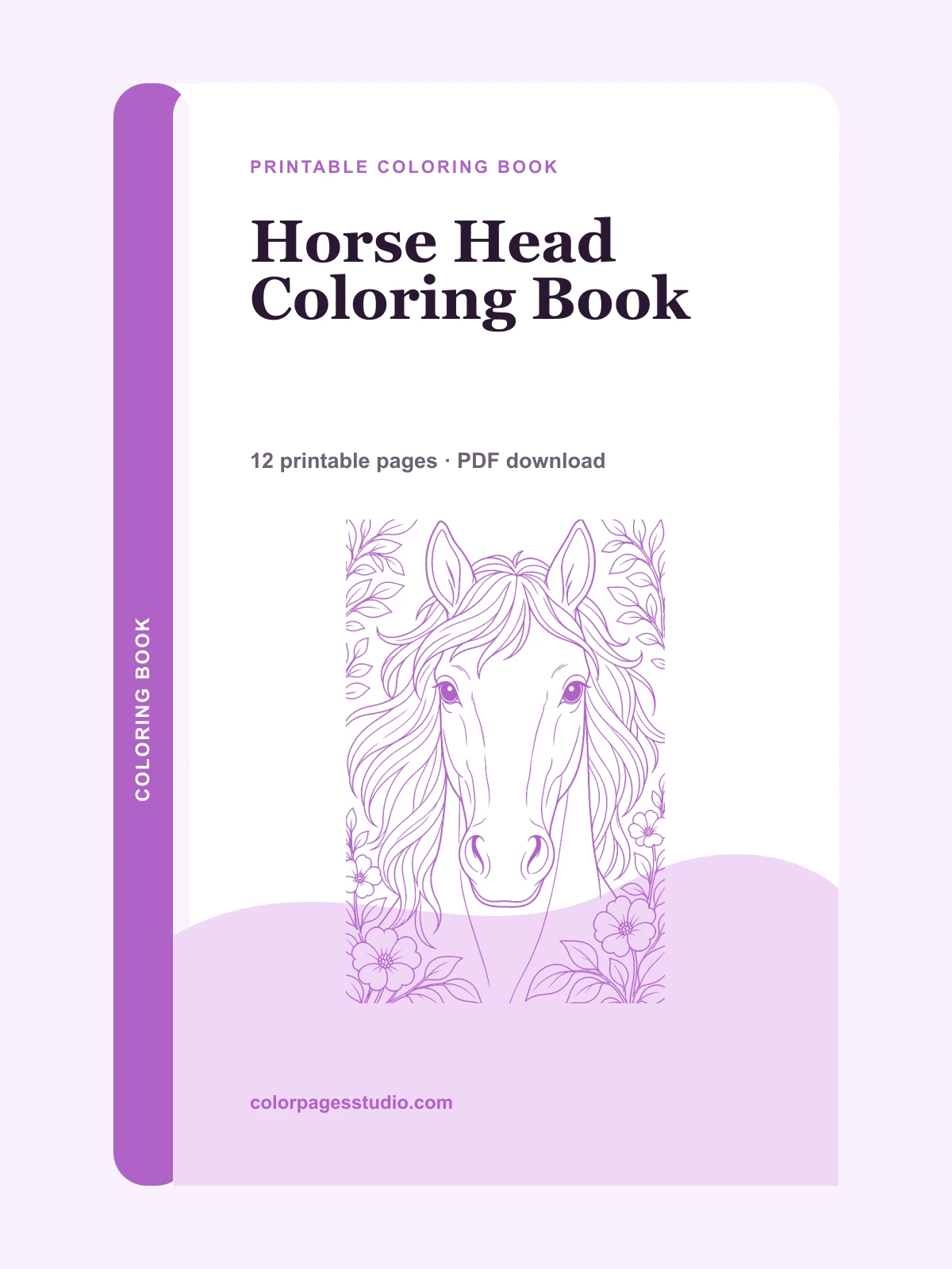 Horse Head Coloring Book cover