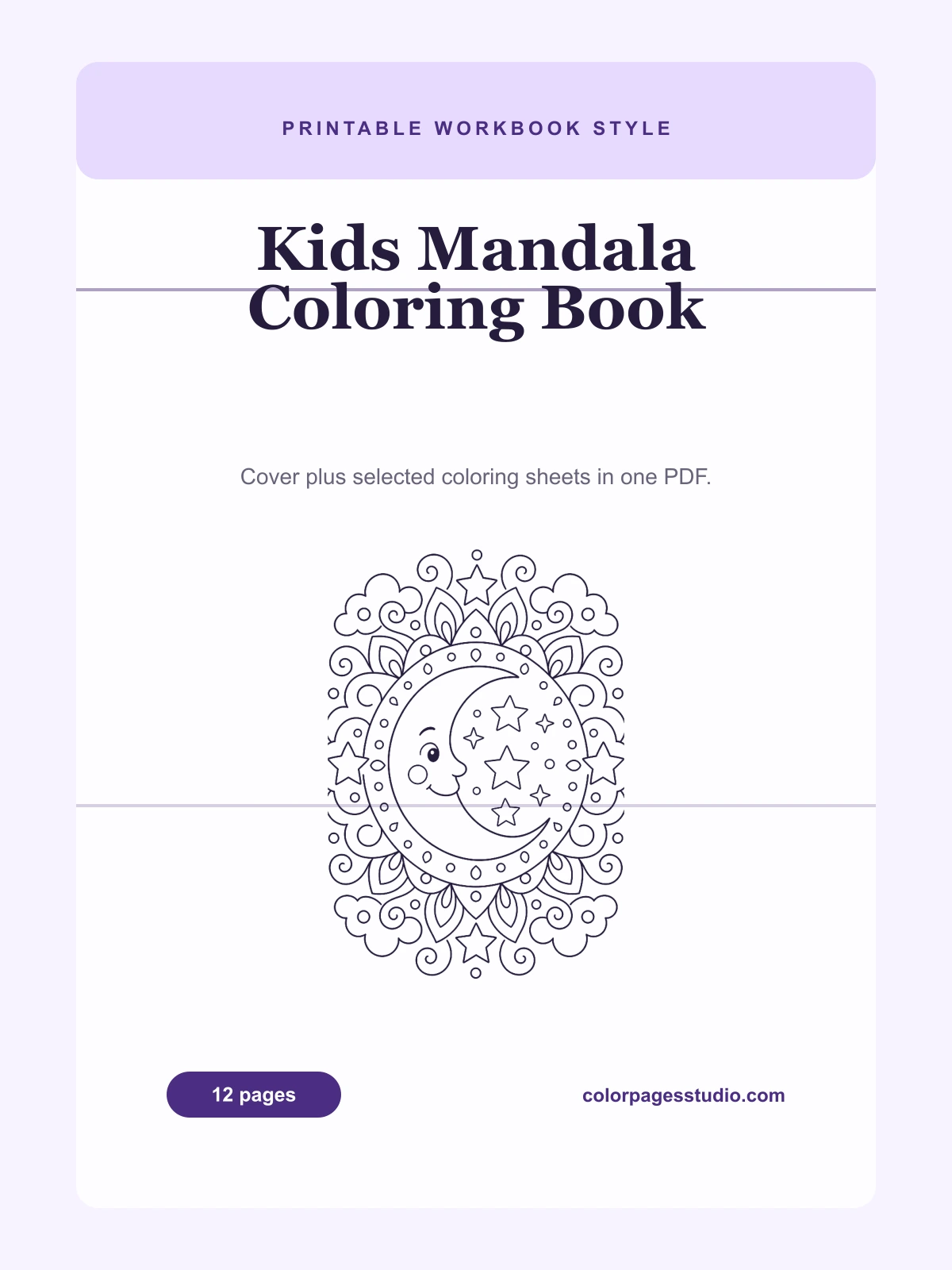 Kids Mandala Coloring Book cover