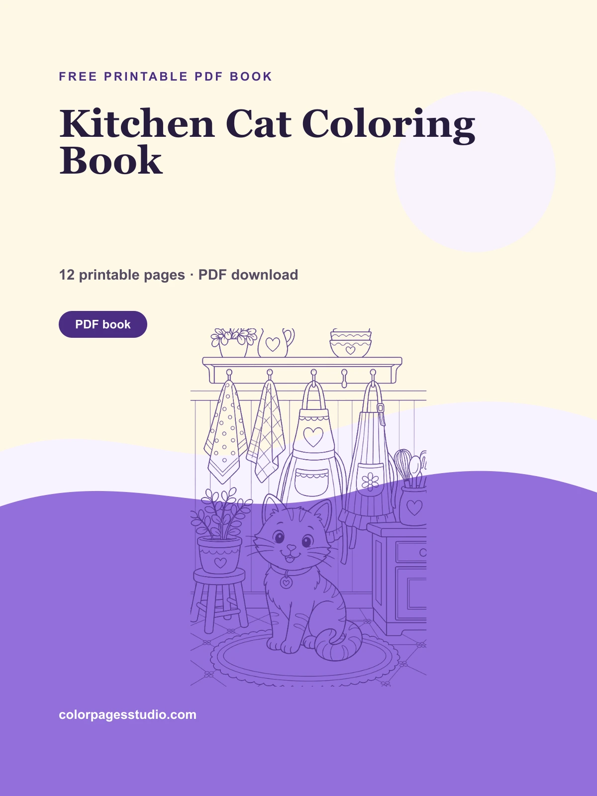 Kitchen Cat Coloring Book cover