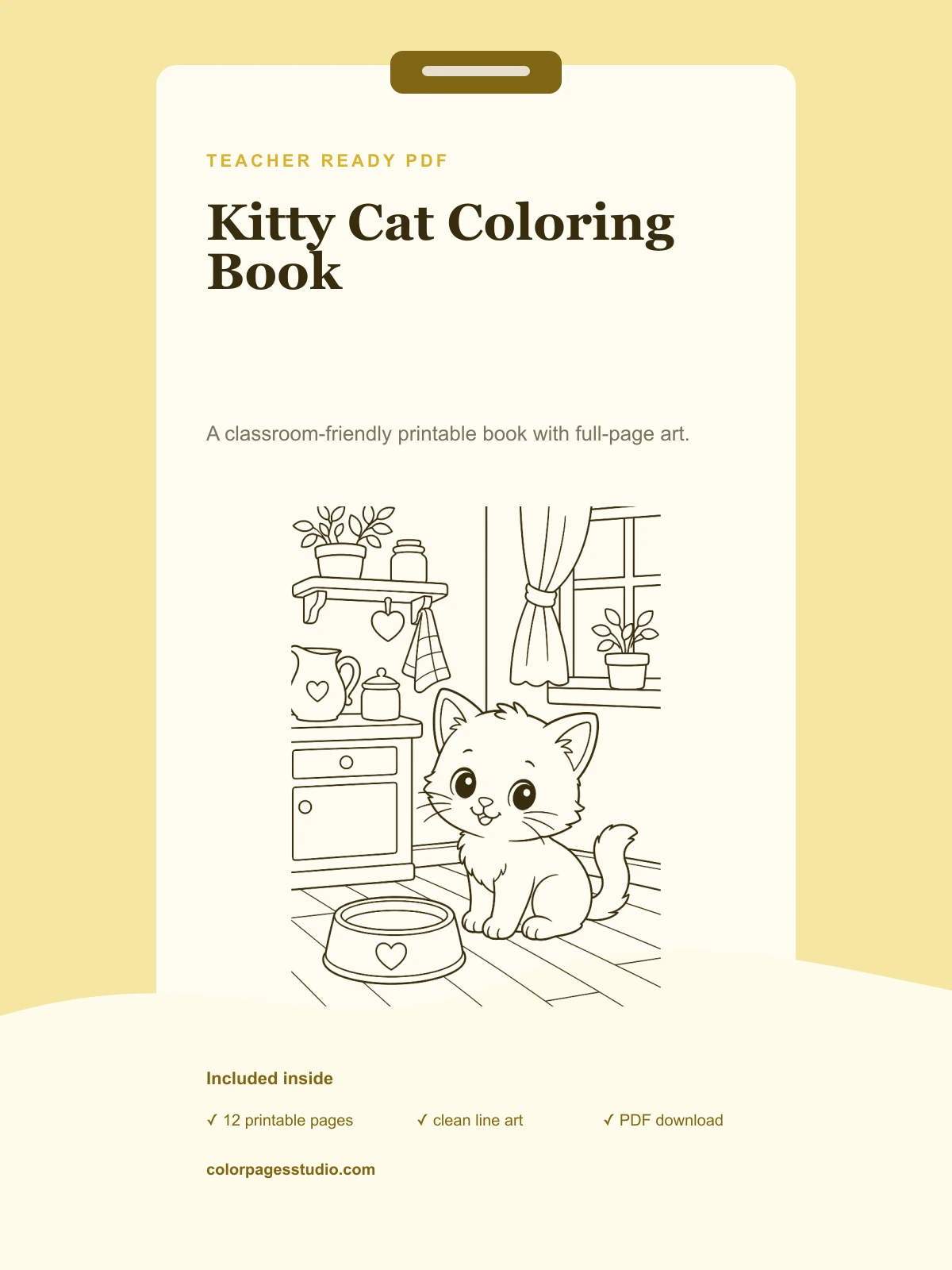 Kitty Cat Coloring Book cover