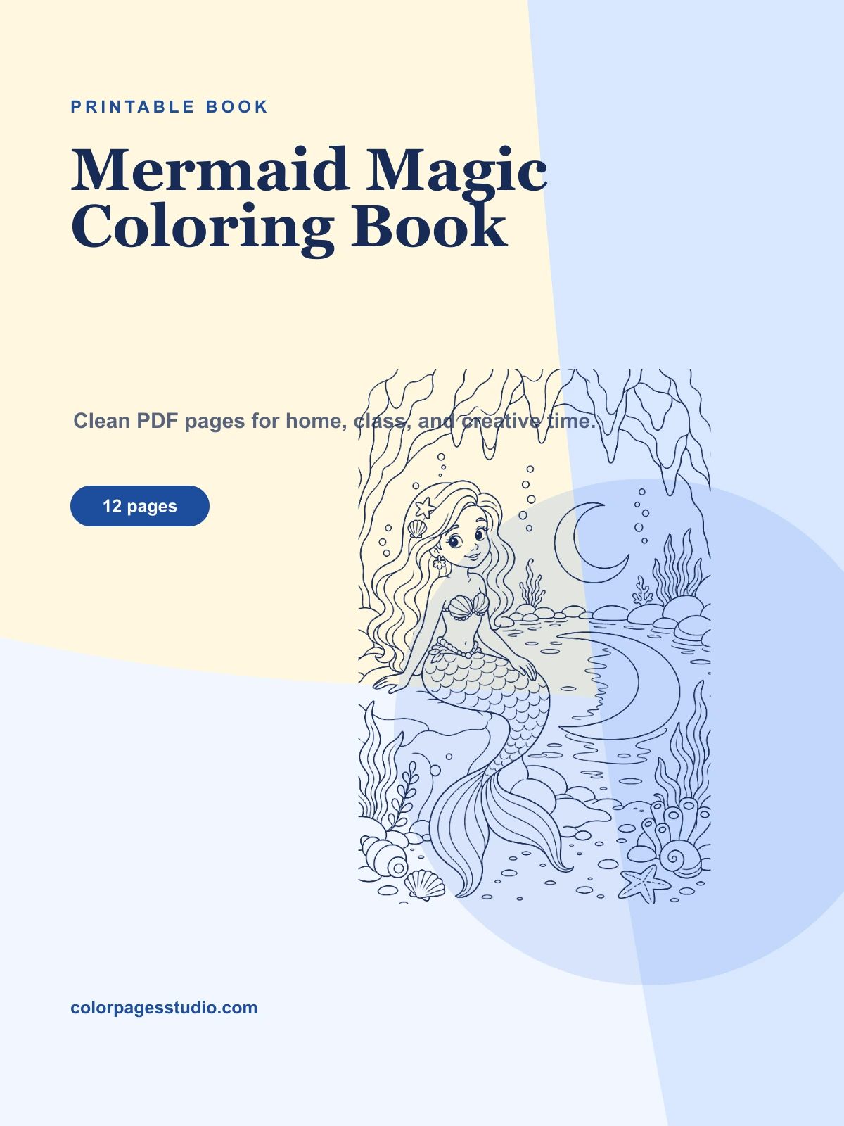 Mermaid Magic Coloring Book cover