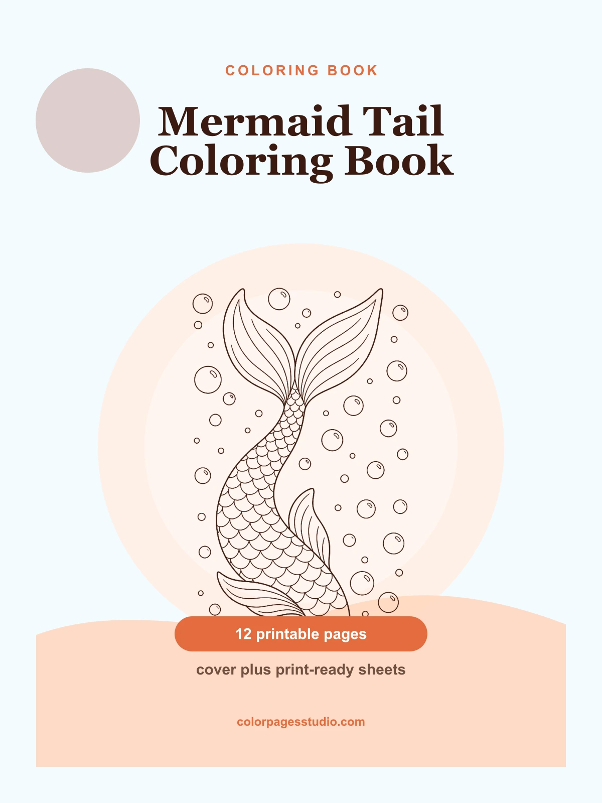 Mermaid Tail Coloring Book cover