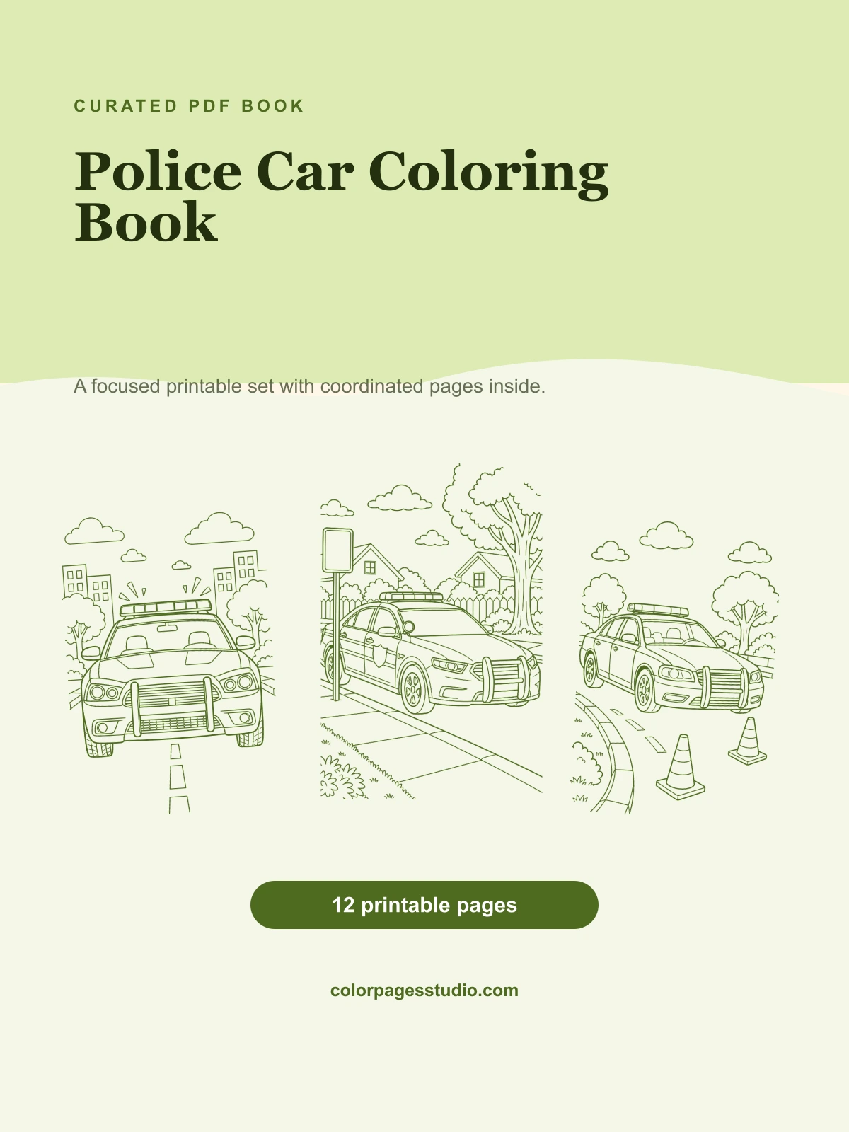 Police Car Coloring Book cover