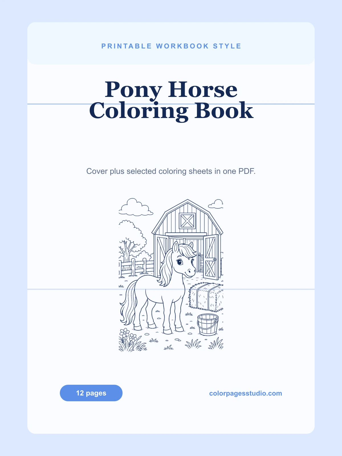 Pony Horse Coloring Book cover