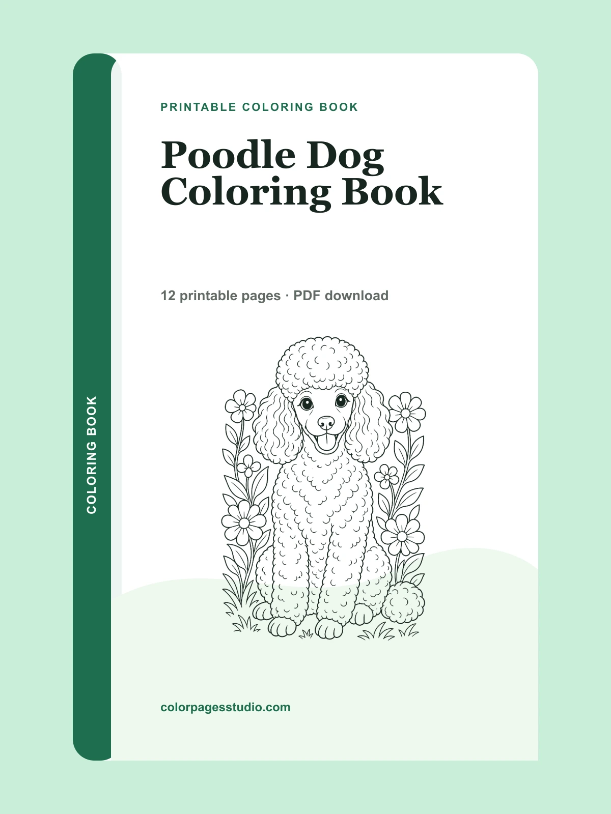 Poodle Dog Coloring Book cover