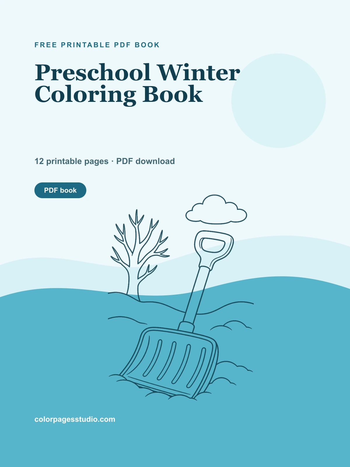 Preschool Winter Coloring Book cover