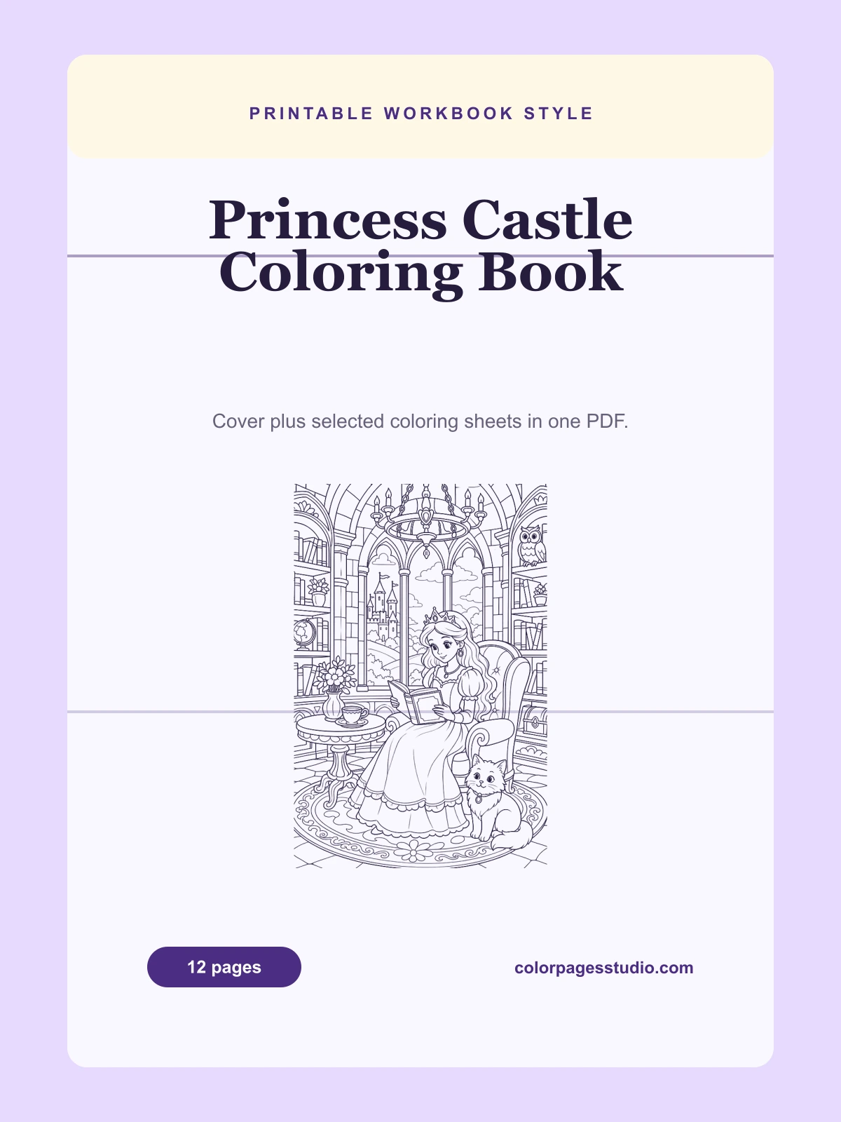 Princess Castle Coloring Book cover