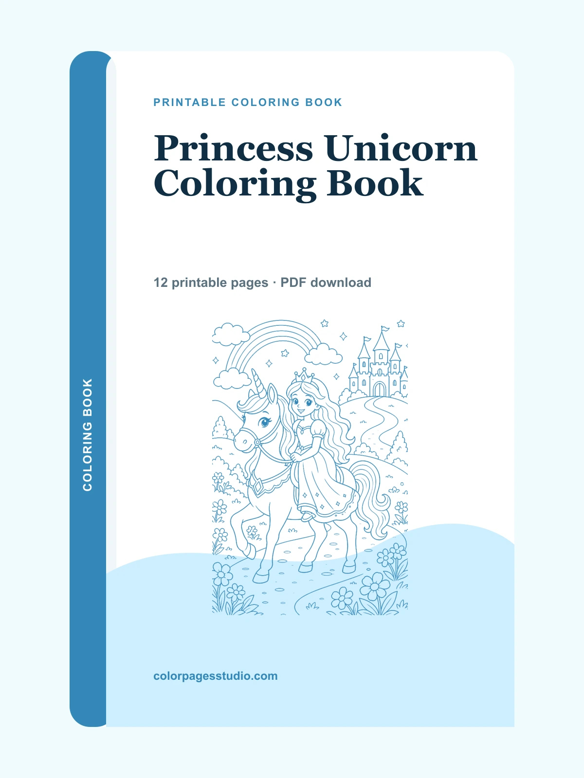 Princess Unicorn Coloring Book cover