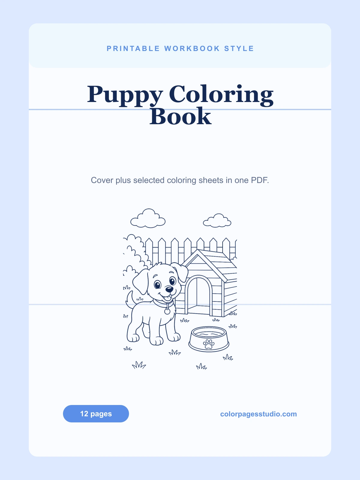 Puppy Coloring Book cover