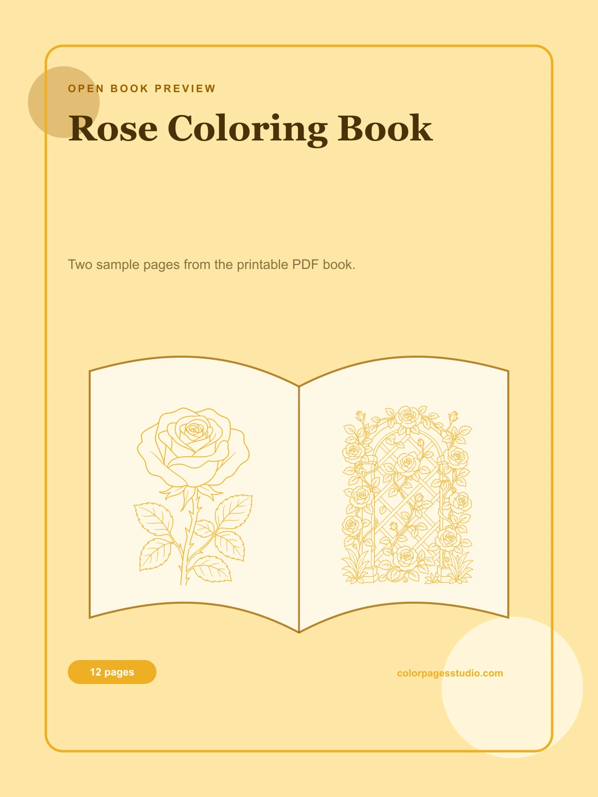 Rose Coloring Book cover