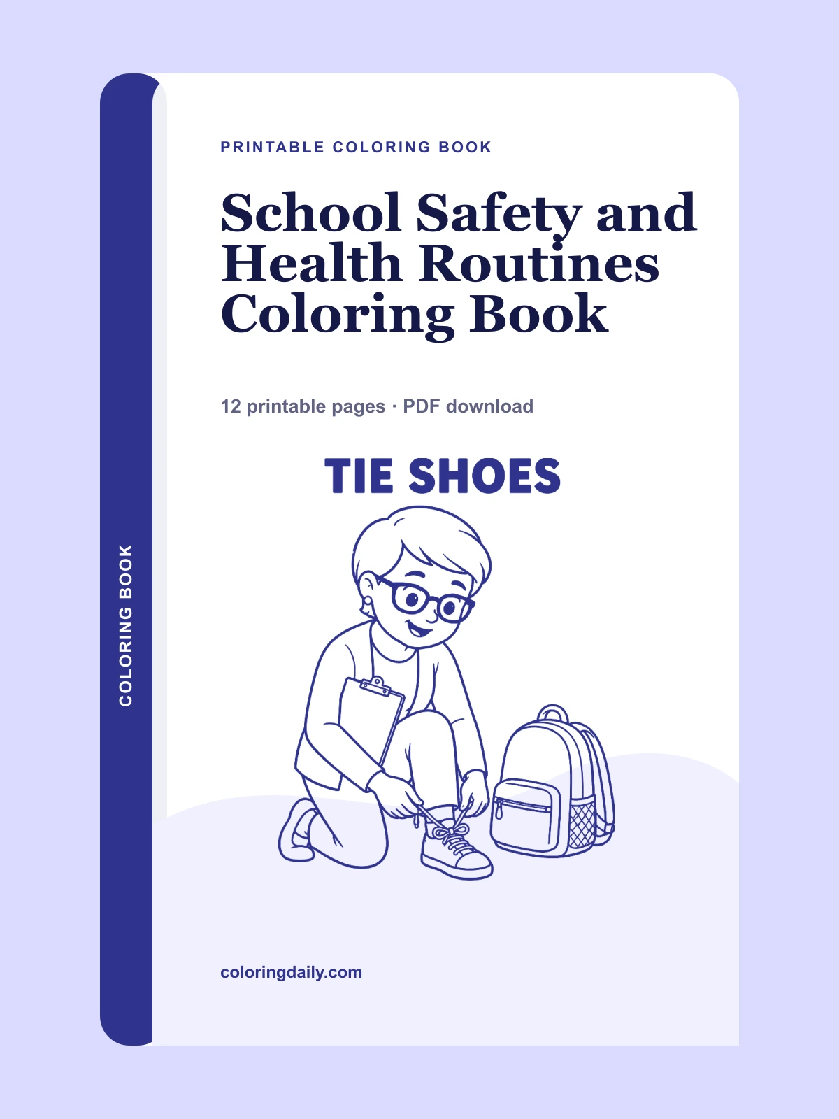 School Safety and Health Routines Coloring Book cover