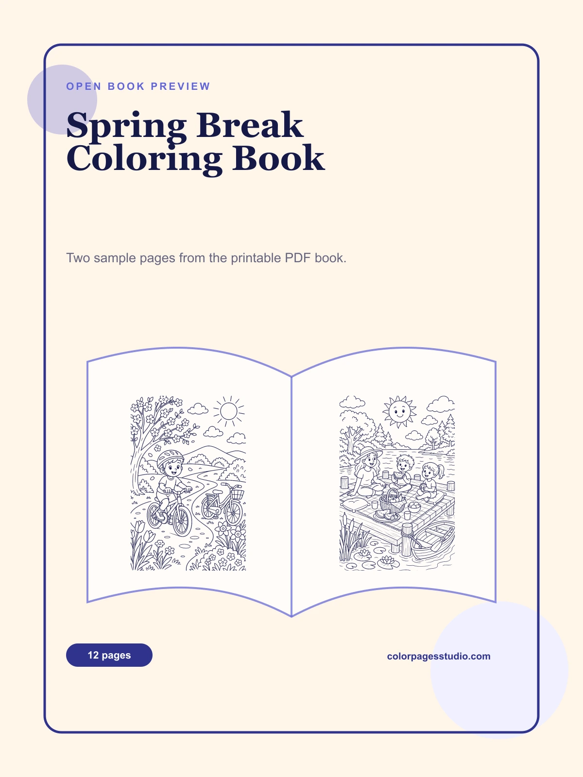 Spring Break Coloring Book cover