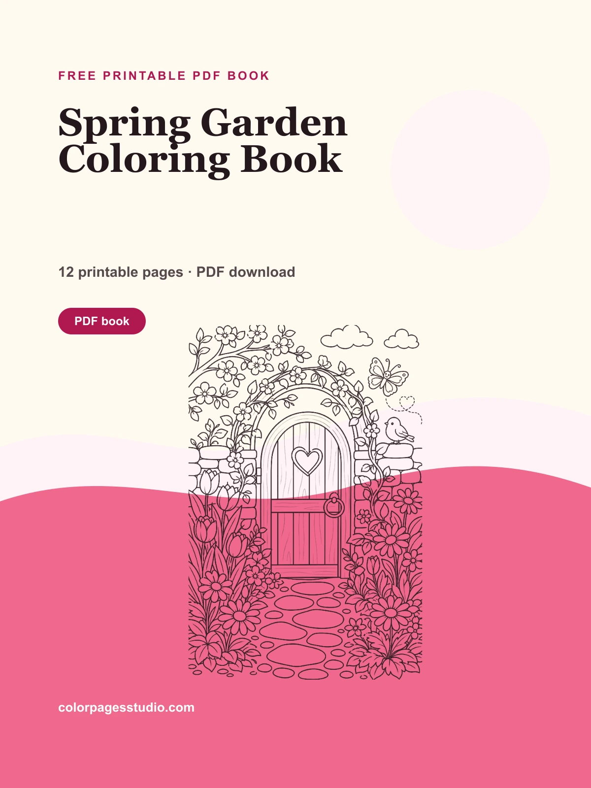 Spring Garden Coloring Book cover