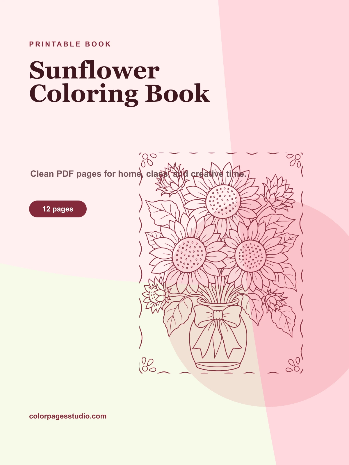 Sunflower Coloring Book cover