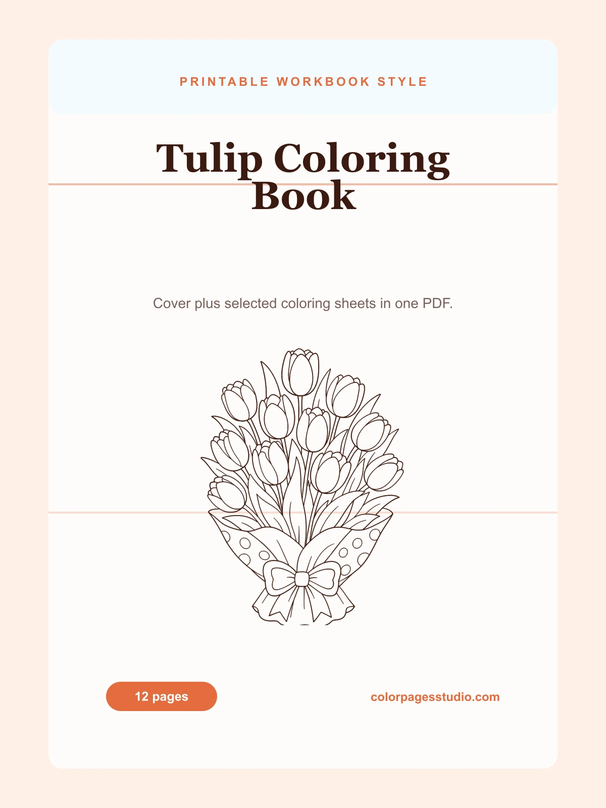 Tulip Coloring Book cover