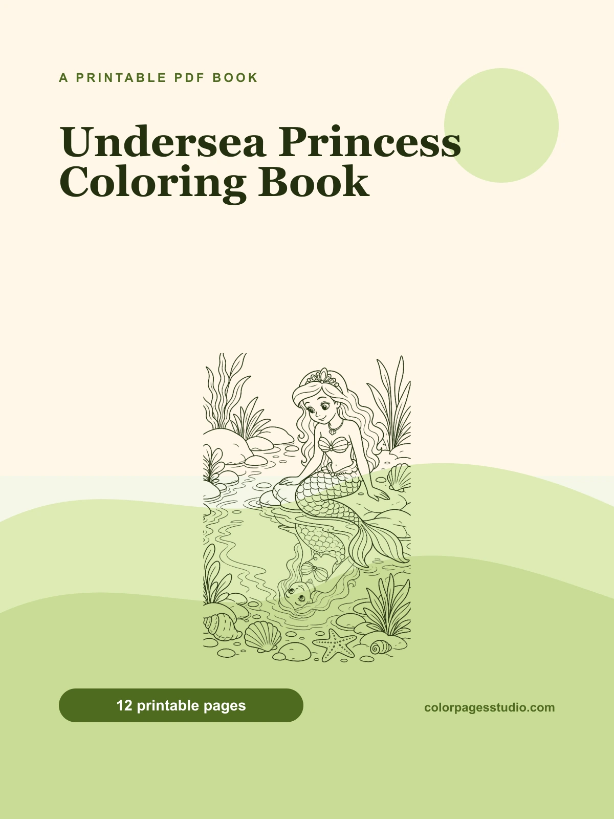 Undersea Princess Coloring Book cover