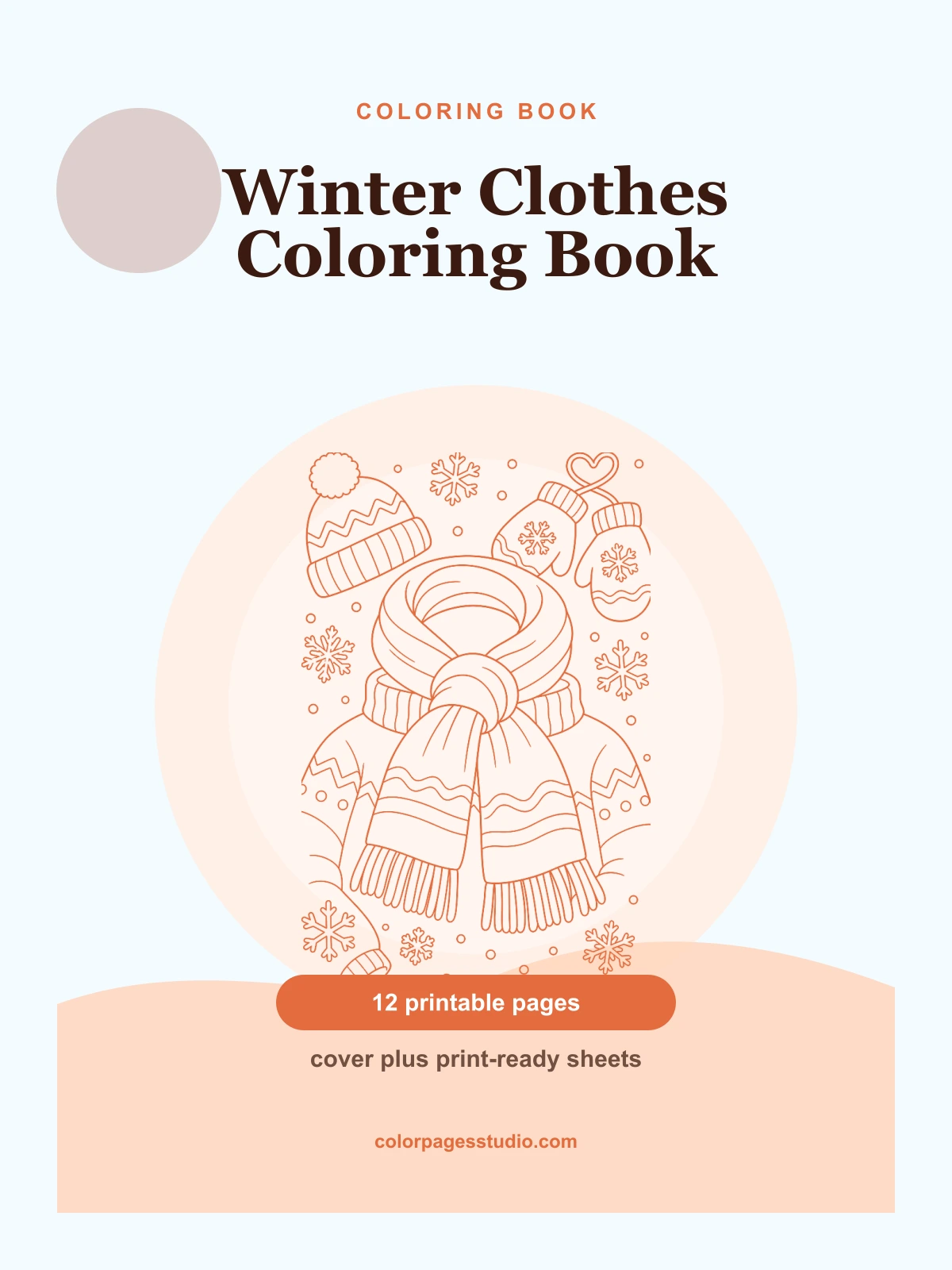 Winter Clothes Coloring Book cover
