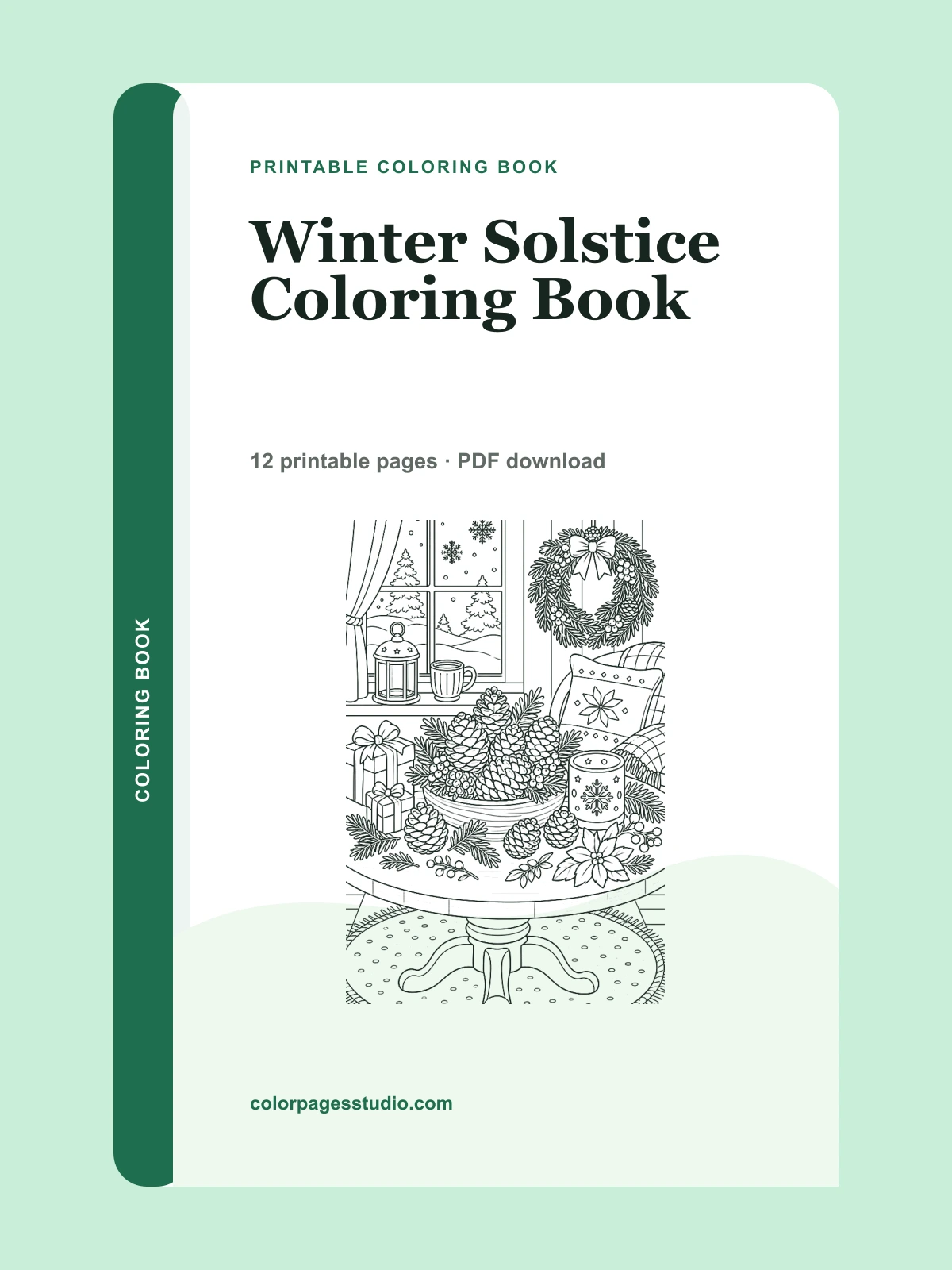 Winter Solstice Coloring Book cover