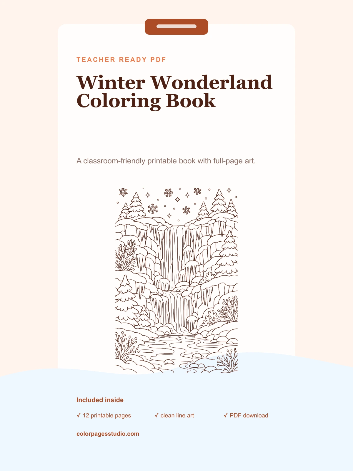 Winter Wonderland Coloring Book cover